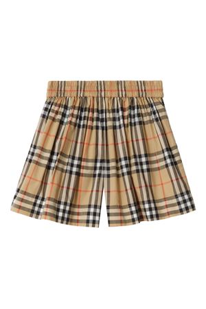 beige cotton shorts BURBERRY KIDS | 8117159B9368